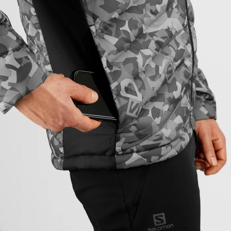 Salomon Essential Xwarm Down Men's Insulated Jackets Camo | CA 68L72